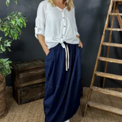 Branwen Denim Skirt Dark Denim