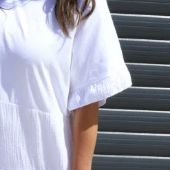 Soleil Tiered Crinkle Cotton Dress White -Kitandkaboodal Store IMG 0360 c800eb5b b433 4b35 b619 7680a0cd8b75