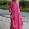 Danisha Cotton Dress Co-Ord Fuchsia -Kitandkaboodal Store IMG 0361 33c74a1f 4137 4fd4 a320 808bf12738ba