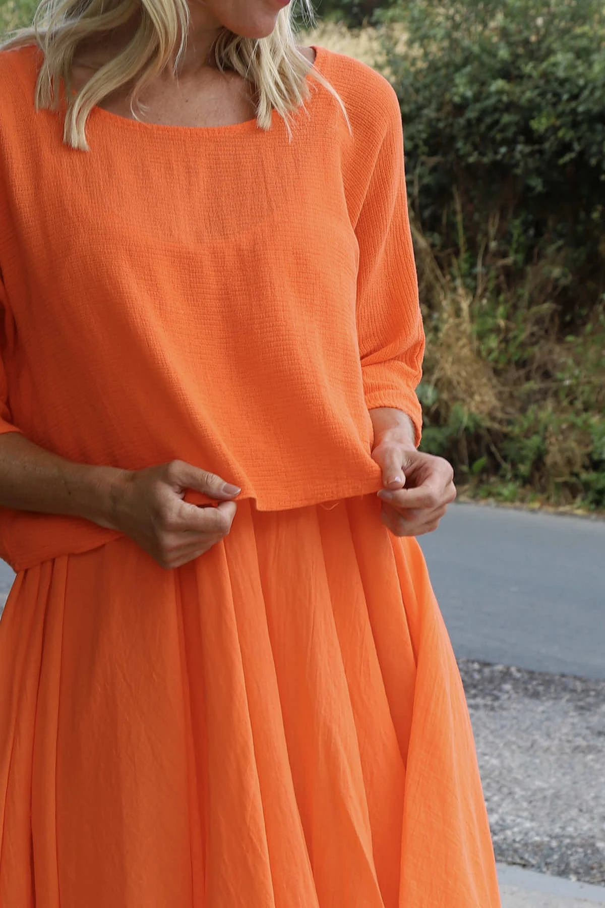 Danisha Cotton Dress Co-Ord Orange 5 Danisha Cotton Dress Co-Ord Orange - Image 3