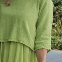 Danisha Cotton Dress Co-Ord Green 8 Danisha Cotton Dress Co-Ord Green -Kitandkaboodal Store IMG 0389 3eb2d135 54e3 4293 b6fd 72a06a7417ef