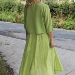 Danisha Cotton Dress Co-Ord Green 9 Danisha Cotton Dress Co-Ord Green -Kitandkaboodal Store IMG 0391 a427161f f7ac 4018 931d 27c2bd66003a