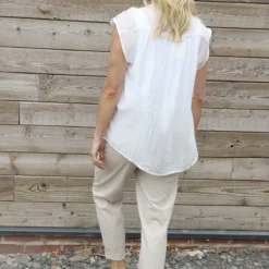 Kimmie Sleeveless Blouse White 9 Kimmie Sleeveless Blouse White -Kitandkaboodal Store IMG 0397 6811c3d4 6d18 4136 9e5d 9039cc84c6c1