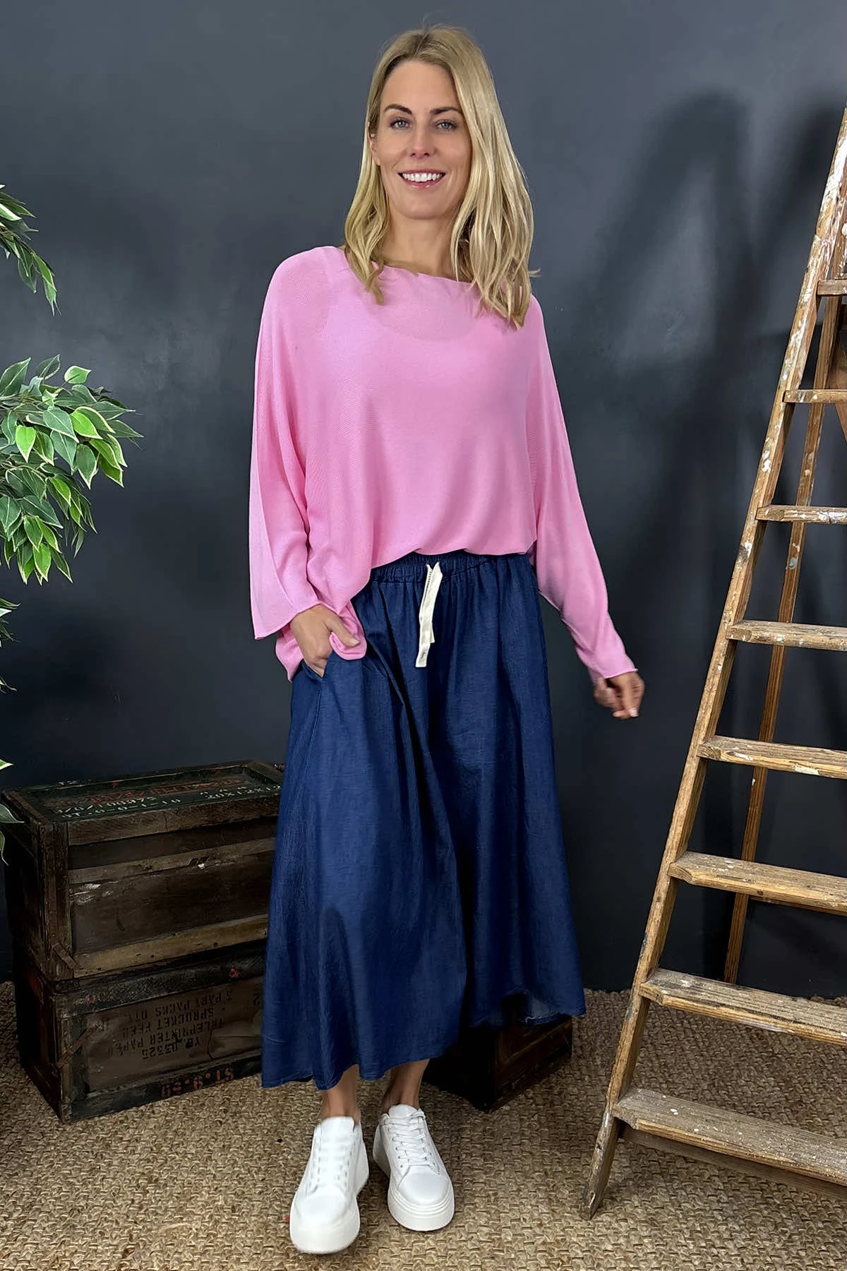 Kamala Denim Culottes Dark Denim 4 Kamala Denim Culottes Dark Denim - Image 2