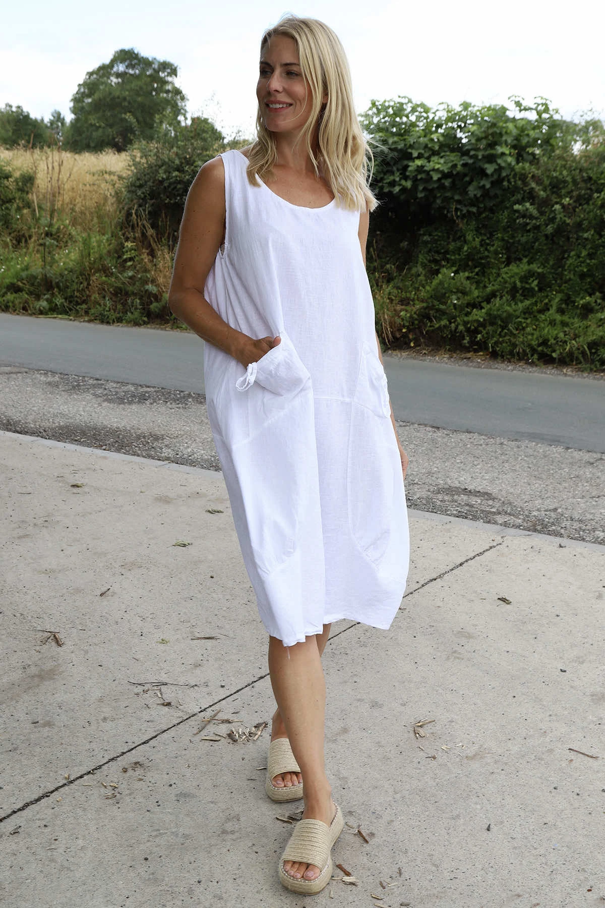 Holkham Linen Dress White 4 Holkham Linen Dress White - Image 2