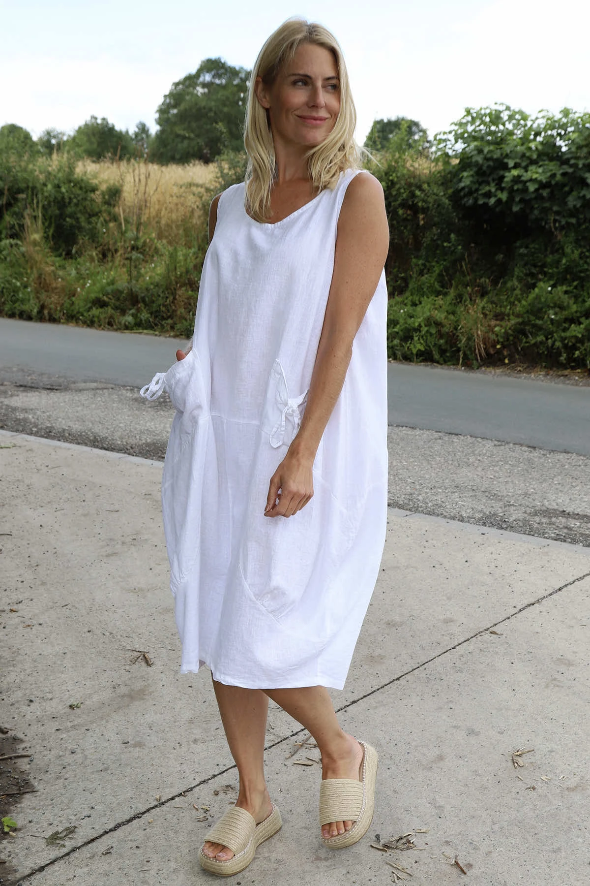 Holkham Linen Dress White 3 Holkham Linen Dress White