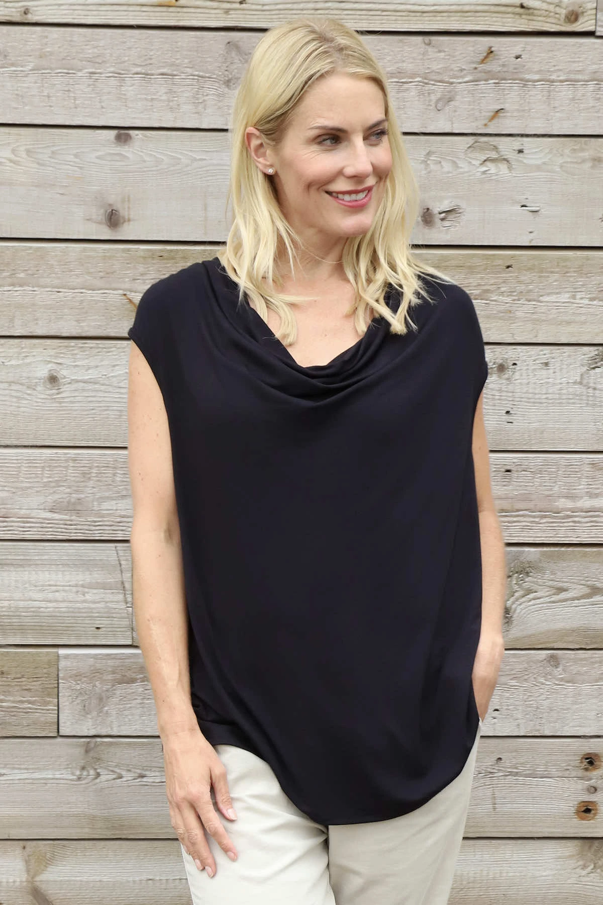 Antonina Cowl Neck Top Black 4 Antonina Cowl Neck Top Black - Image 2