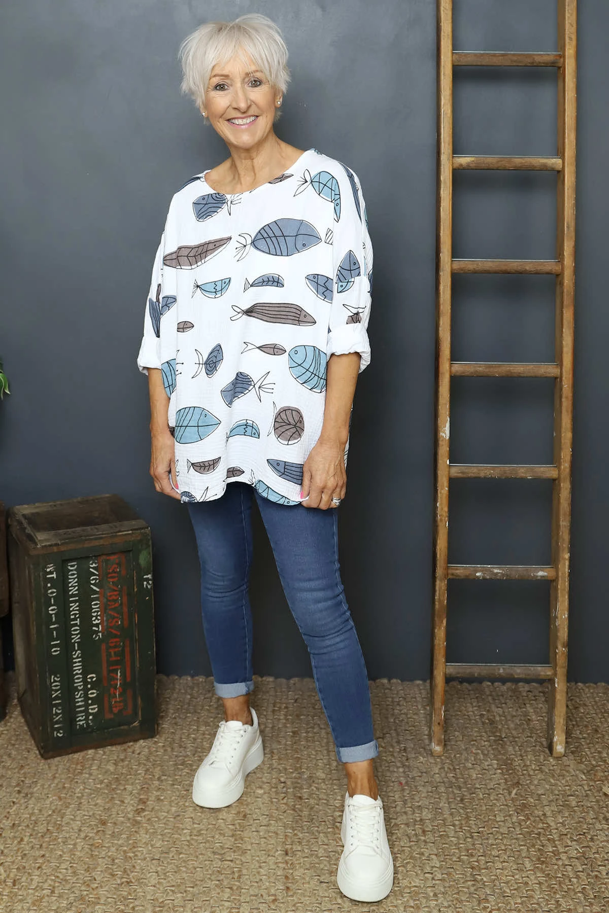 Katrina Pisces Crinkle Cotton Top White 3 Katrina Pisces Crinkle Cotton Top White