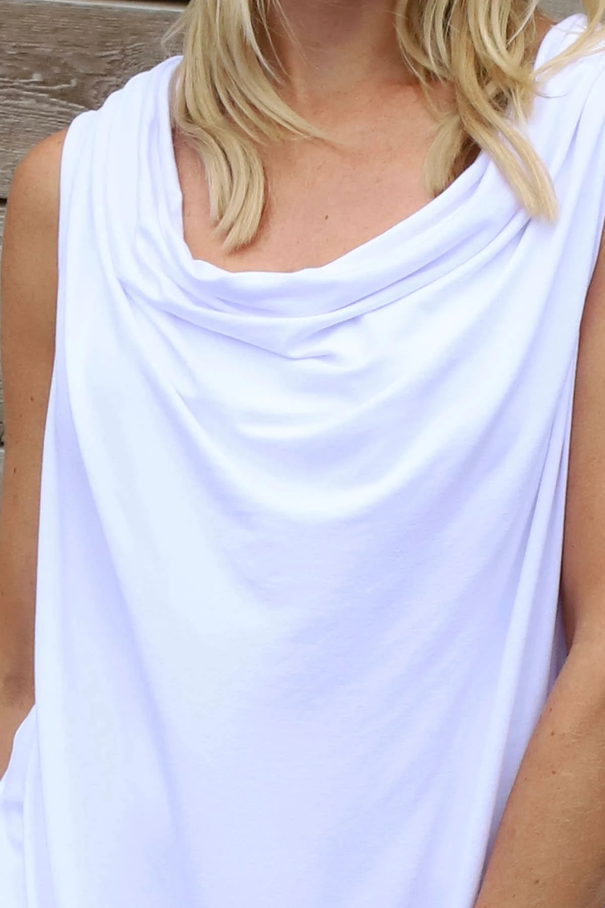 Antonina Cowl Neck Top White 5 Antonina Cowl Neck Top White - Image 3