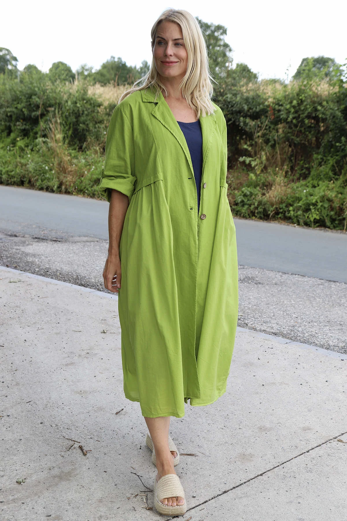 Holkham Linen Dress Navy 7 Holkham Linen Dress Navy - Image 5