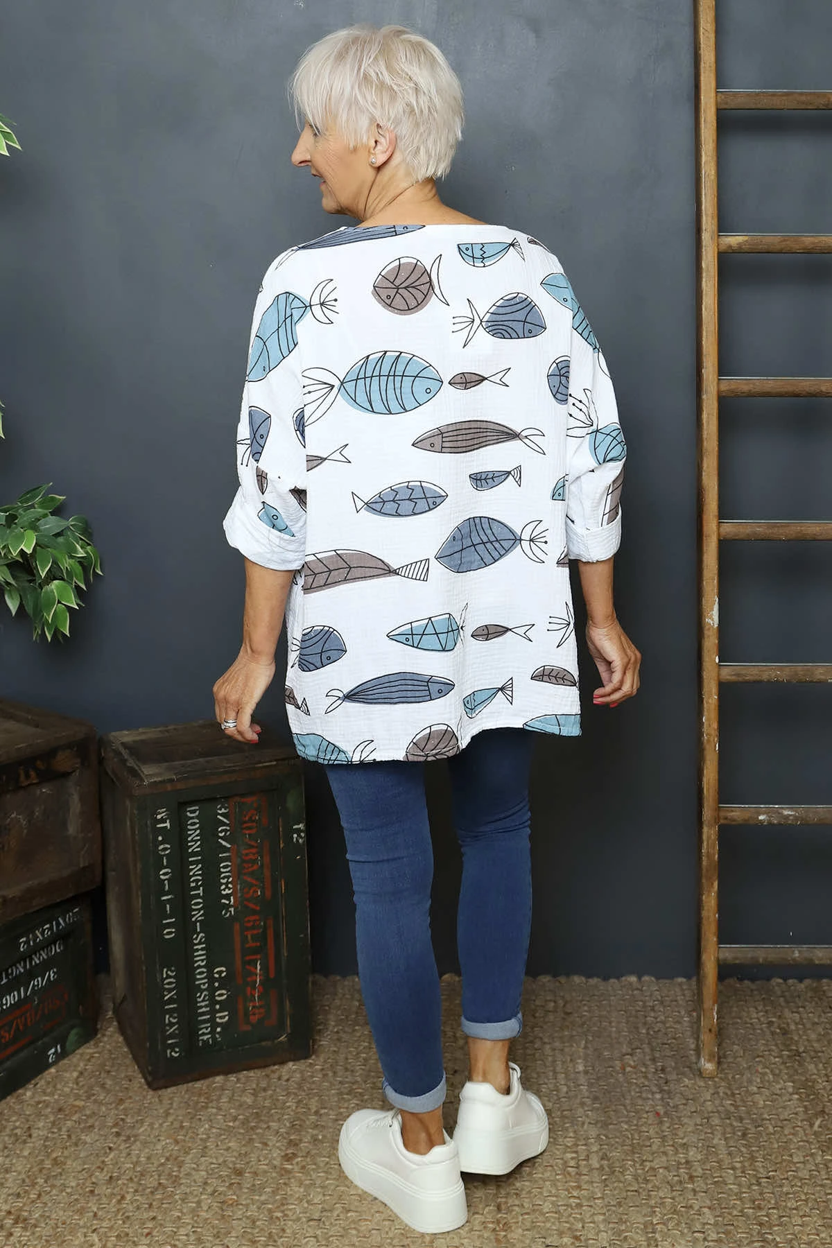 Katrina Pisces Crinkle Cotton Top White 6 Katrina Pisces Crinkle Cotton Top White - Image 4