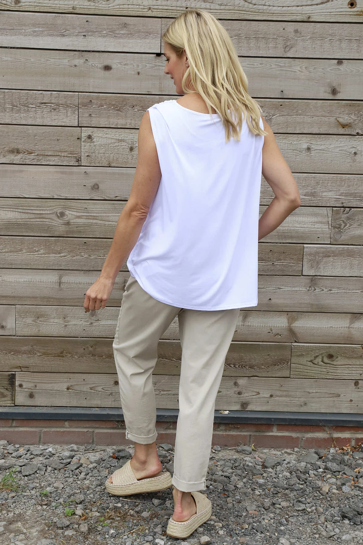 Antonina Cowl Neck Top White 6 Antonina Cowl Neck Top White - Image 4