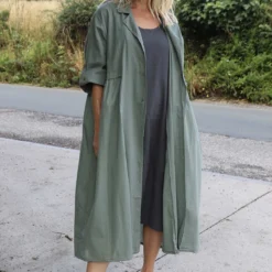 Meryl Long Cotton Jacket Khaki 13 Meryl Long Cotton Jacket Khaki -Kitandkaboodal Store IMG 0482 46782fba 9817 4a0e 84b6 6b1df5033100