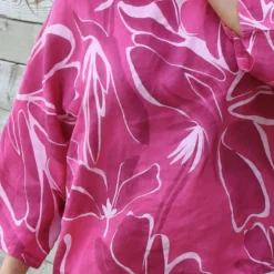 Vicki Pattern Linen Top Fuchsia 8 Vicki Pattern Linen Top Fuchsia -Kitandkaboodal Store IMG 0485 6dc2545a 5cf4 49b6 9bed 66de98e6eac6