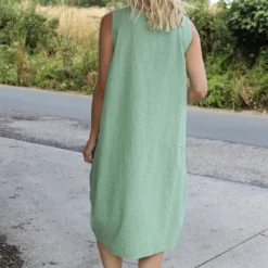 Holkham Linen Dress Sage Green 8 Holkham Linen Dress Sage Green -Kitandkaboodal Store IMG 0495 c5c27c6f c03c 4ebb a4ea 86253781ec22