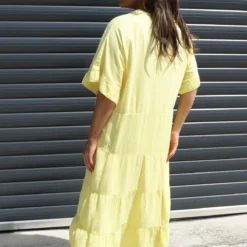 Soleil Tiered Crinkle Cotton Dress Yellow -Kitandkaboodal Store IMG 0495 cdc85aba e42d 45e2 ba23 5ef279d1fc2c
