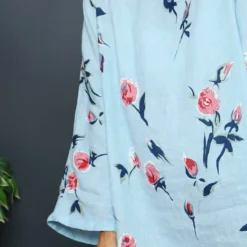 Vicki Rose Print Linen Top Powder Blue -Kitandkaboodal Store IMG 0506 fa028104 54f1 4e88 8e99 39a4f6369afc