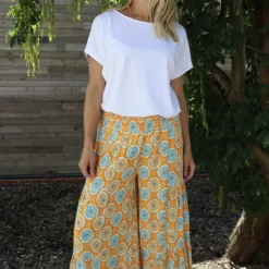 Maribel Print Trousers Orange