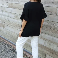 Neola Frill Sleeve Top Black 9 Neola Frill Sleeve Top Black -Kitandkaboodal Store IMG 0579 350e40fc af04 425f af7e 56fe390480ca