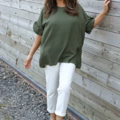 Neola Frill Sleeve Top Khaki -Kitandkaboodal Store IMG 0587 5c09f707 258e 4de2 bf70 f309d16ae88d