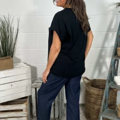 Tova V-Neck Cotton Top Black -Kitandkaboodal Store IMG 0609 3c31e3d9 f349 4c47 912d 53e571fcae33