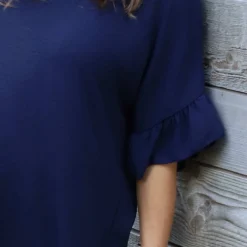 Neola Frill Sleeve Top Navy 8 Neola Frill Sleeve Top Navy -Kitandkaboodal Store IMG 0611 53f3c941 e0bc 439f bb1f 73e6e4cac38b
