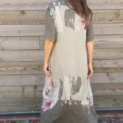 Sandsend Flower Print V Neck Dress Khaki 9 Sandsend Flower Print V Neck Dress Khaki -Kitandkaboodal Store IMG 0611 a733e8f4 af1b 47cd 9c86 ad5f45ecca79