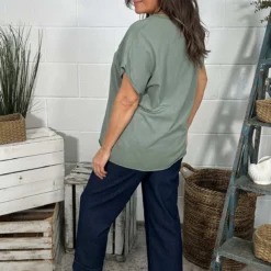 Tova V-Neck Cotton Top Khaki 9 Tova V-Neck Cotton Top Khaki -Kitandkaboodal Store IMG 0662 f1d898d4 9fa5 48b7 9a64 5550cc254bd6