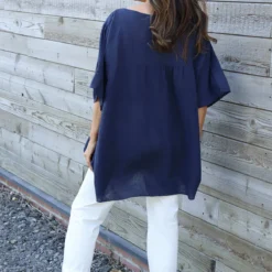 Ophira Smock Cotton Top Navy 9 Ophira Smock Cotton Top Navy -Kitandkaboodal Store IMG 0674 a2bb2298 51f9 47c4 ab78 f9bc4bf55a25