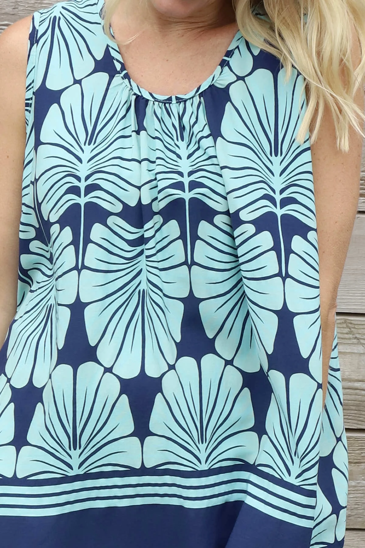 Carella Print Sleeveless Top Sage Green 5 Carella Print Sleeveless Top Sage Green - Image 3