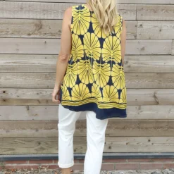 Carella Print Sleeveless Top Yellow -Kitandkaboodal Store IMG 0697 e4f9d38b 651b 45b7 93a7 25b42769319d