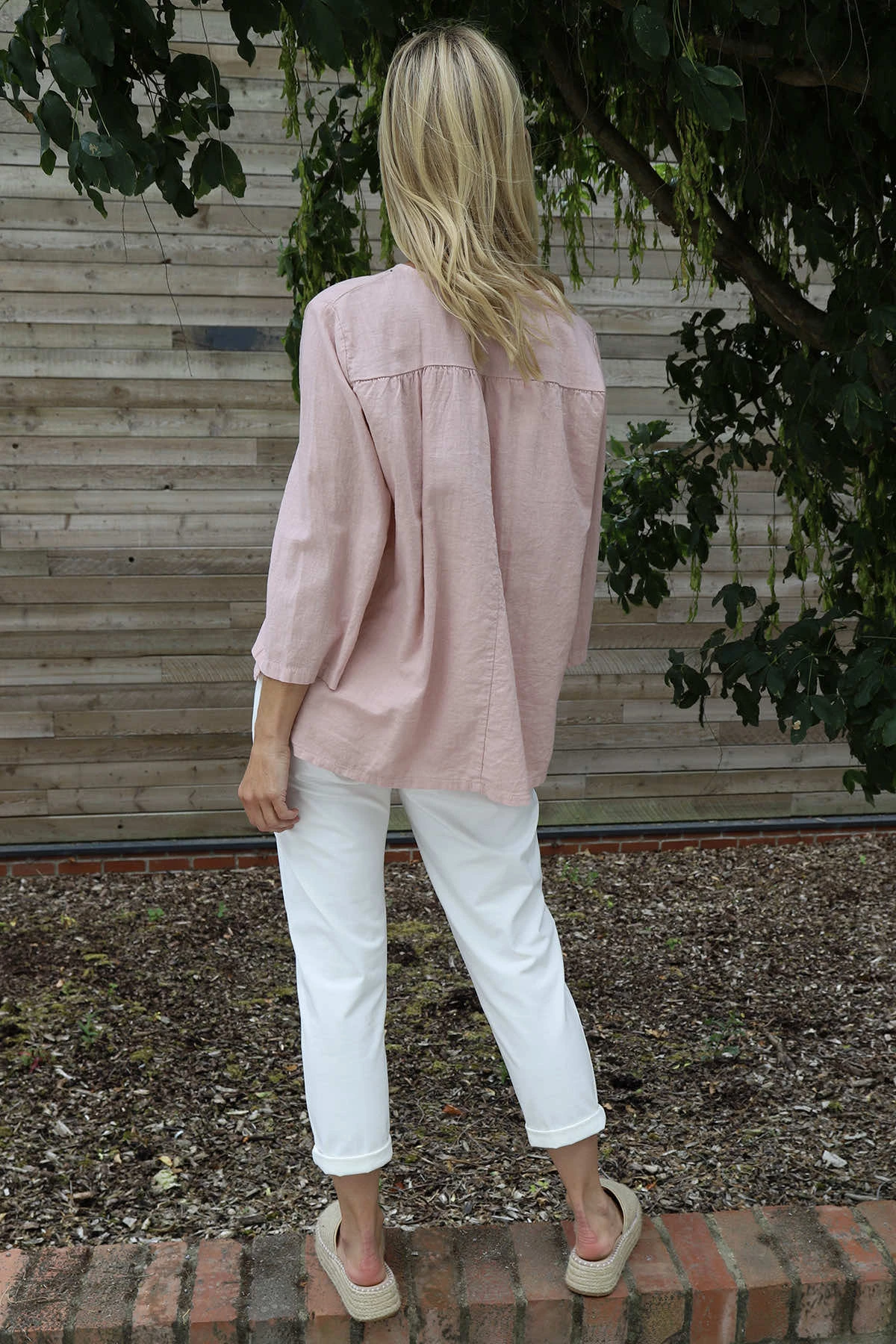 Grace Linen Top Pink 6 Grace Linen Top Pink - Image 4