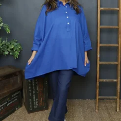 Par Linen Shirt Cobalt