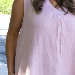 Everly Sleeveless Linen Dress Pink -Kitandkaboodal Store IMG 0729 4a531eef bf32 47e8 b727 5d9d4bcd494e