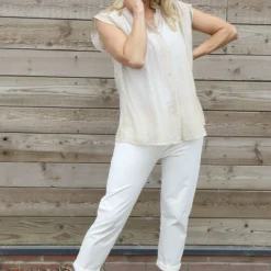 Kimmie Sleeveless Blouse Stone