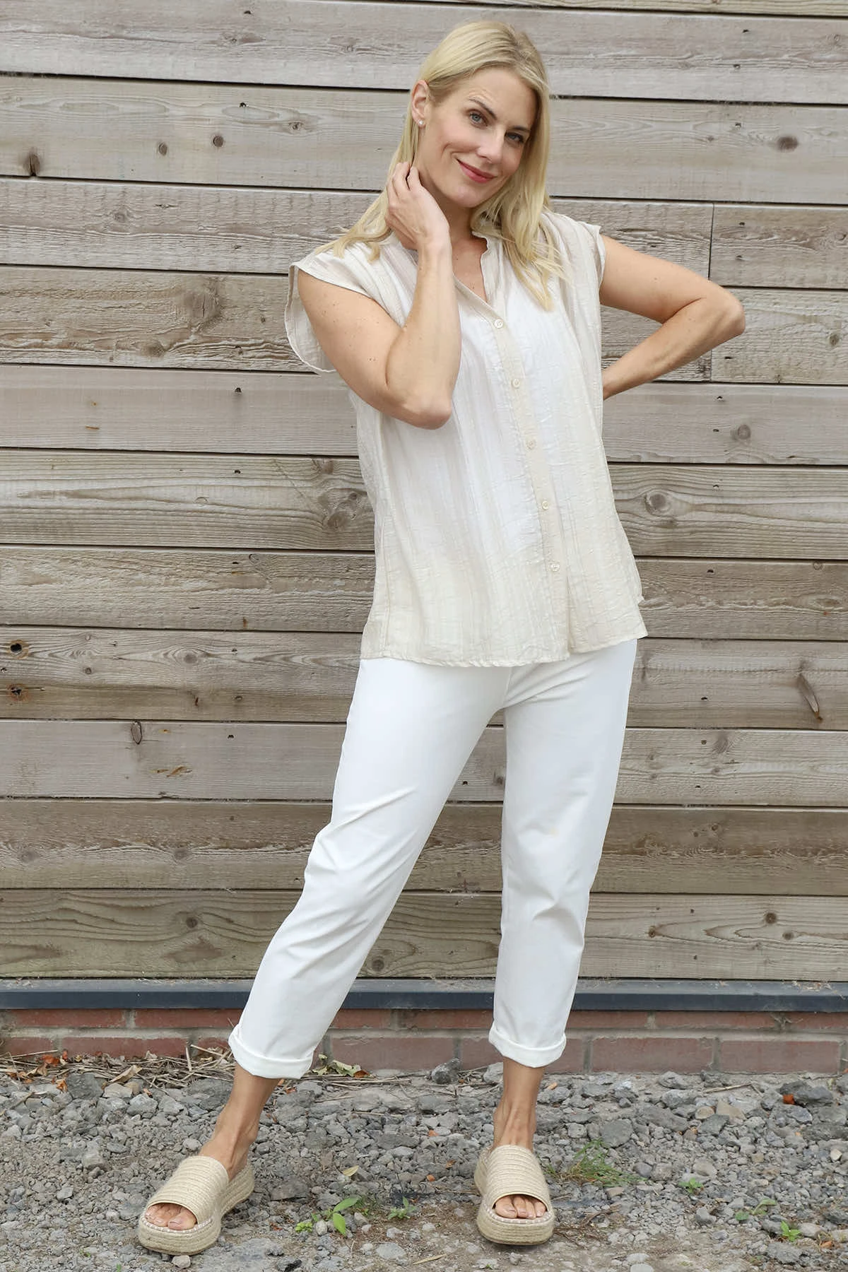 Kimmie Sleeveless Blouse Stone 3 Kimmie Sleeveless Blouse Stone