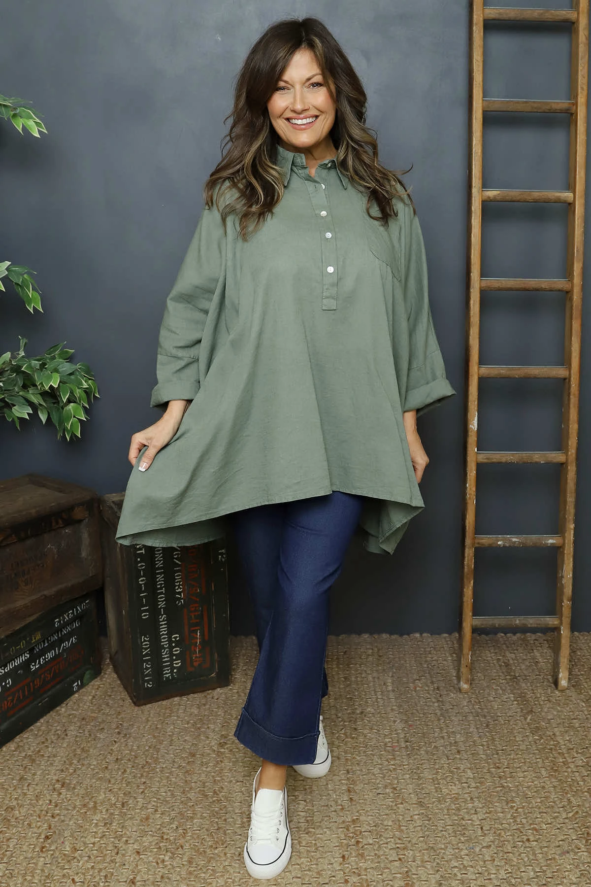 Par Linen Shirt Khaki 3 Par Linen Shirt Khaki