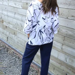 Vicki Pattern Linen Top White 9 Vicki Pattern Linen Top White -Kitandkaboodal Store IMG 0759 88d0262b 6523 4f54 8eb5 4464d3529b96