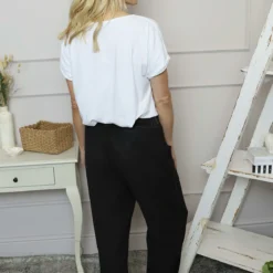 Trevina Washed Cotton Trousers Black 9 Trevina Washed Cotton Trousers Black -Kitandkaboodal Store IMG 0762 140ff231 eb54 40bc 95ed 5517bb402831