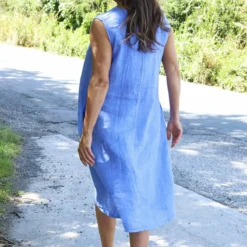 Everly Sleeveless Linen Dress Powder Blue 9 Everly Sleeveless Linen Dress Powder Blue -Kitandkaboodal Store IMG 0774 835455ed 44c0 4686 a039 0a914f234d7c