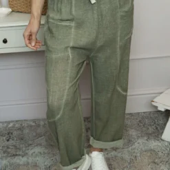 Trevina Washed Cotton Trousers Khaki -Kitandkaboodal Store IMG 0784 dca8d1f8 1ea4 44b4 9e03 5552f47193db