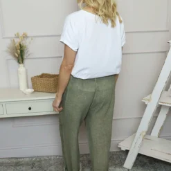 Trevina Washed Cotton Trousers Khaki -Kitandkaboodal Store IMG 0785 a3babbbb b55e 4742 ad5b 0c8c4e910859