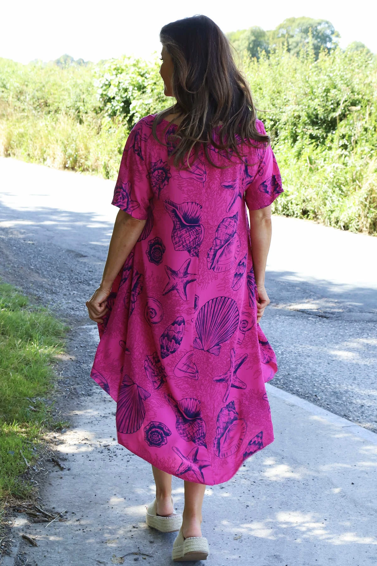 Ninetta Shell Print Dress Fuchsia 6 Ninetta Shell Print Dress Fuchsia - Image 4