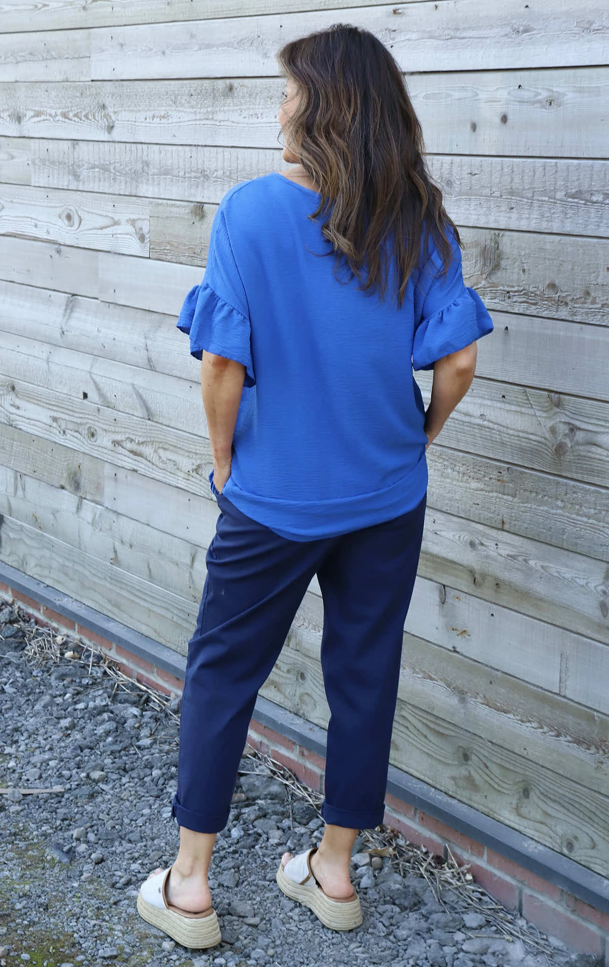 Neola Frill Sleeve Top Cobalt 6 Neola Frill Sleeve Top Cobalt - Image 4