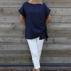 Marilyn Cotton Top Navy