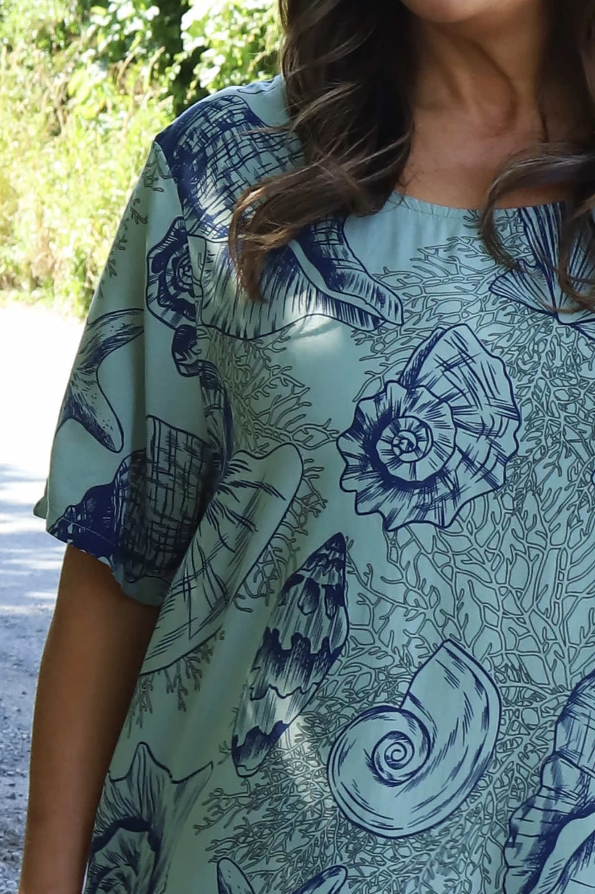 Ninetta Shell Print Dress Khaki 4 Ninetta Shell Print Dress Khaki - Image 2