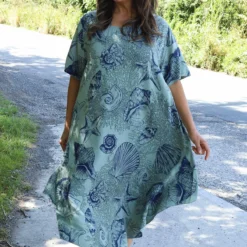 Ninetta Shell Print Dress Khaki 8 Ninetta Shell Print Dress Khaki -Kitandkaboodal Store IMG 0803 6fb56f36 fd5b 4197 9457 e4684fe72f78