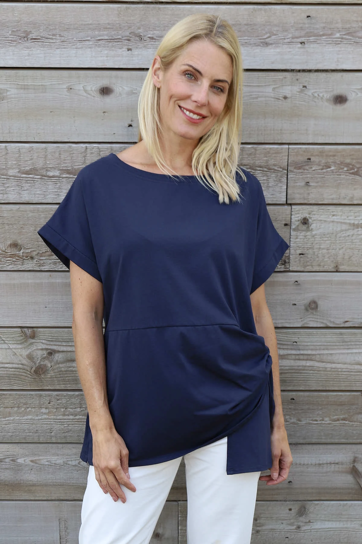 Marilyn Cotton Top Navy 4 Marilyn Cotton Top Navy - Image 2