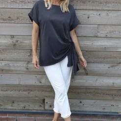 Marilyn Cotton Top Charcoal