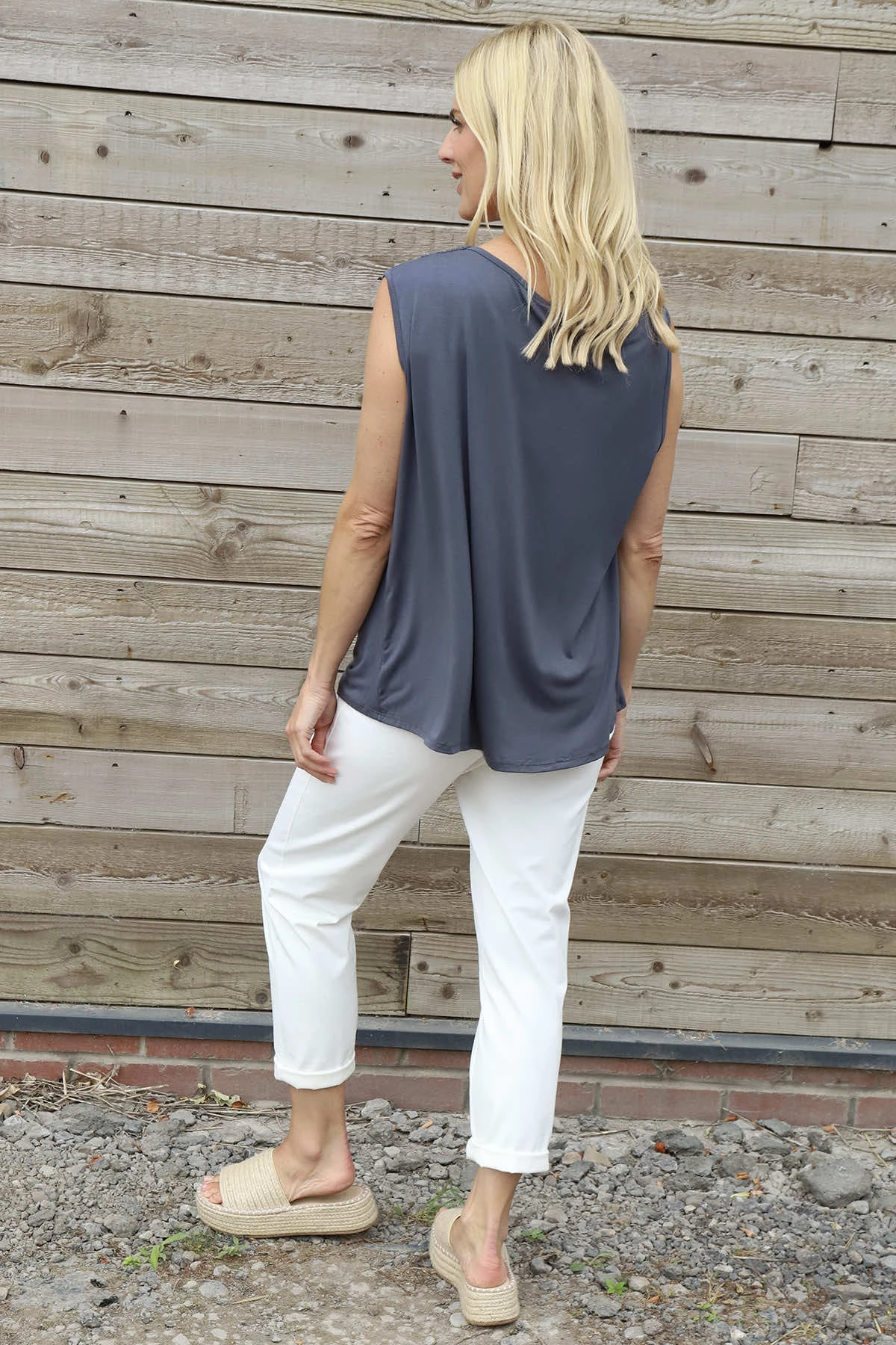 Antonina Cowl Neck Top Charcoal 6 Antonina Cowl Neck Top Charcoal - Image 4